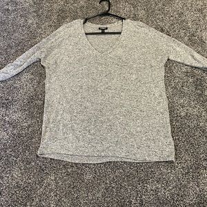 Express 1/2 sleeve top- gray Small